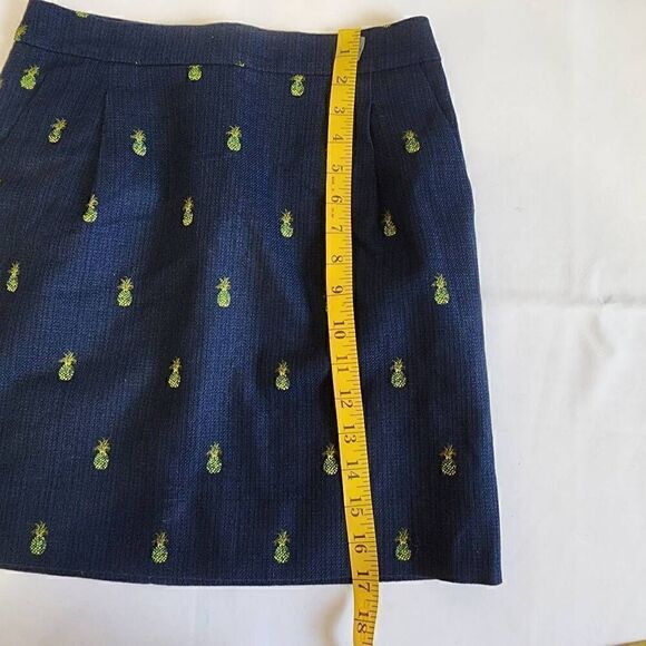 J Crew Basketweave Mini Pineapple Skirt Size 00 B26 - Picture 5 of 6